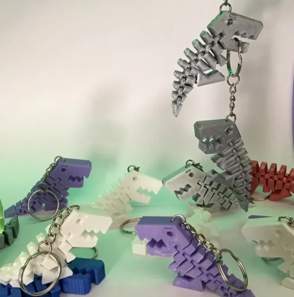 Llavero T-Rex flexible