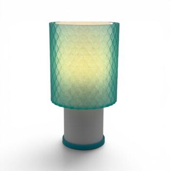 lámpara de mesa diamond turquesa translúcida