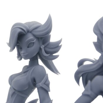 figura resina trio guerreras fantasy detalle